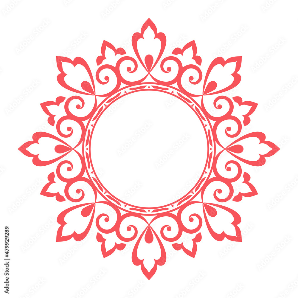 Decorative frame Elegant vector element for design in Eastern style, place for text. Floral pink and white border. Lace illustration for invitations and greeting cards Decorative frame Elegant vector element for design in Eastern style, place for text. Floral pink and white border. Lace illustration for invitations and greeting cards