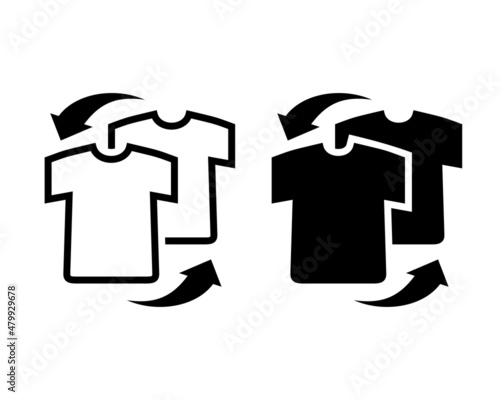 Change clothes icon. Vector illustration 