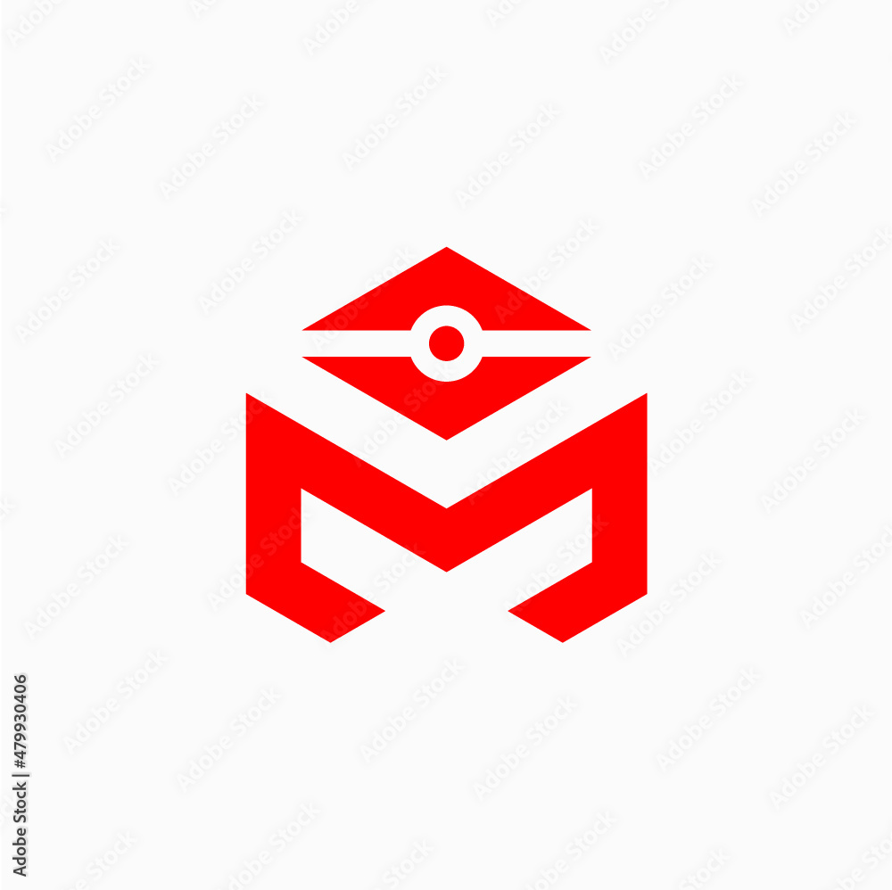 Letter M Tech hexagon Logo vector image Stock Vector | Adobe Stock