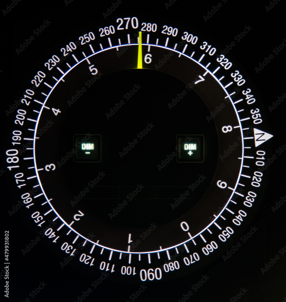 Gyrocompass on the dashboard on the ship. Gyrocompass on the dashboard on the ship.