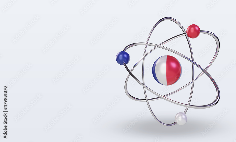 3d science day France flag rendering right view 3d science day France flag rendering right view