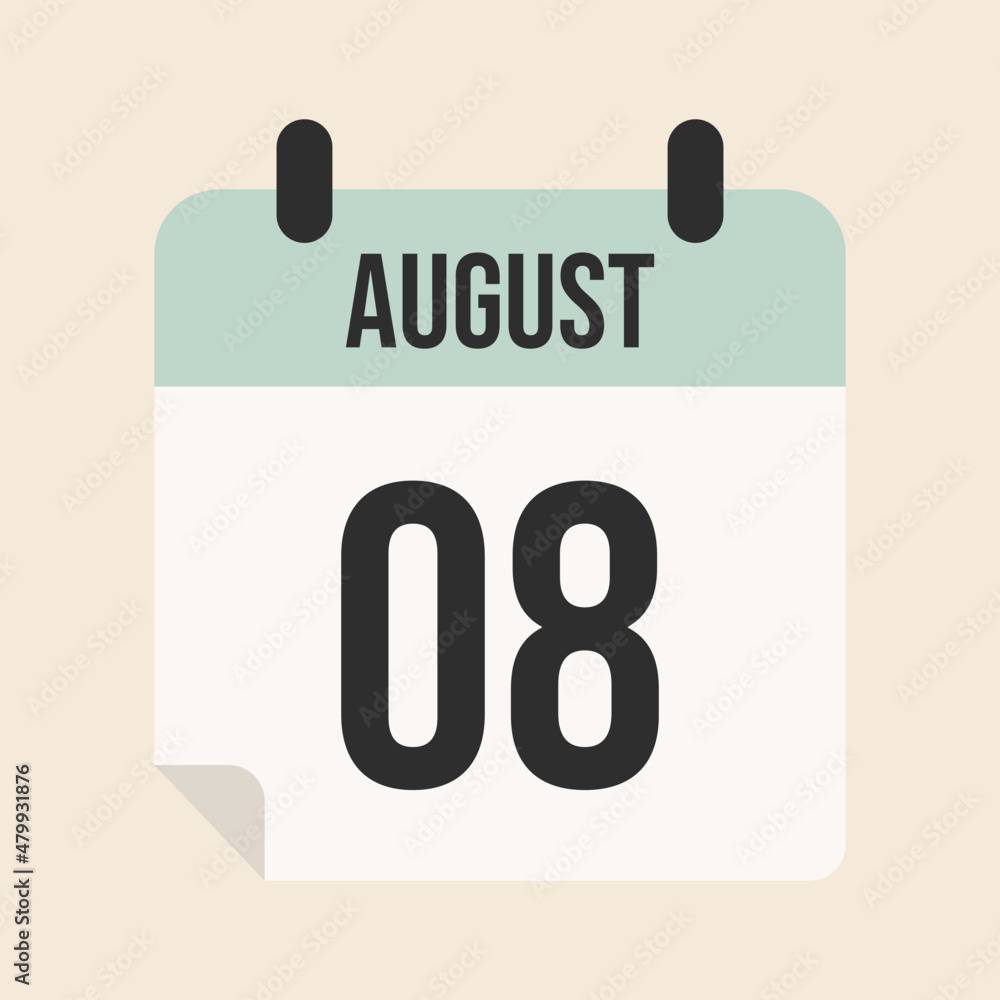 calendar page month of august 8st calendar page month of august 8st
