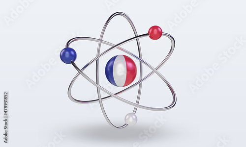 3d science day France flag rendering front view