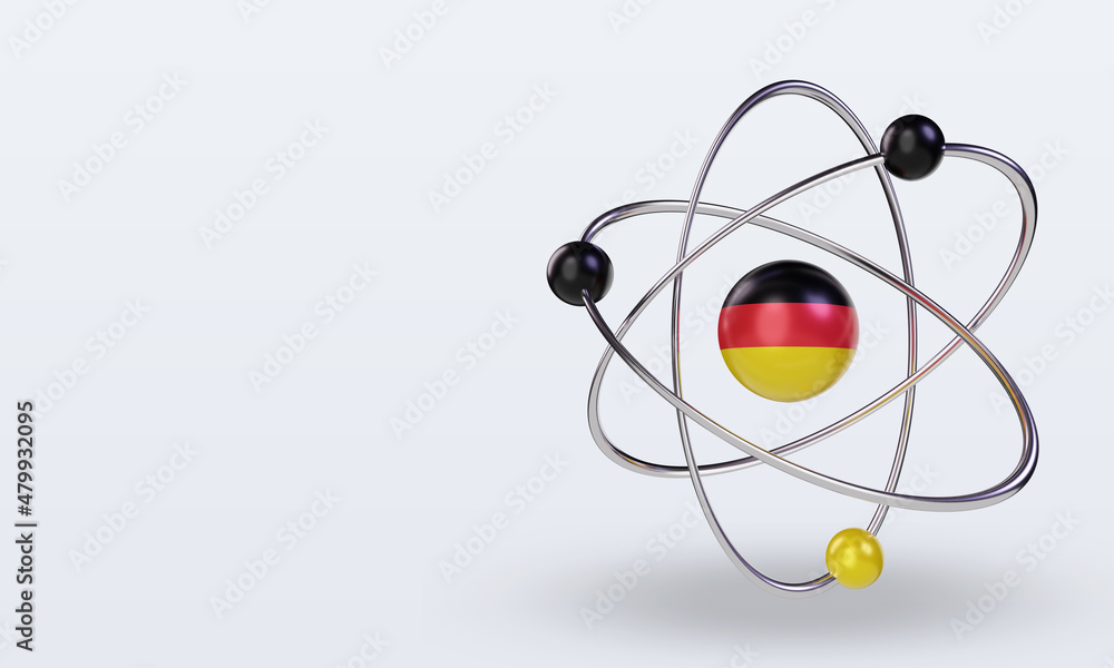 3d science day Germany flag rendering right view 3d science day Germany flag rendering right view