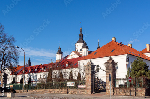 Łagodna zima w miasteczku Supraśl na Podlasiu, Polska