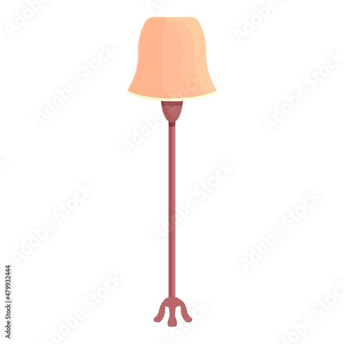 Old torchere icon cartoon vector. Home light. Table illumination