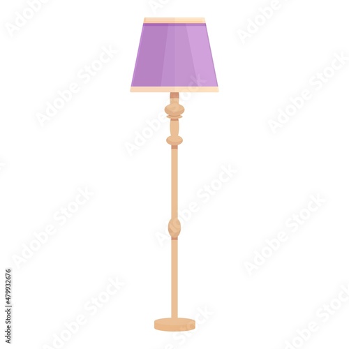 Textile torchere icon cartoon vector. House light. Interior lampshade