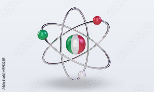3d science day Italy flag rendering front view