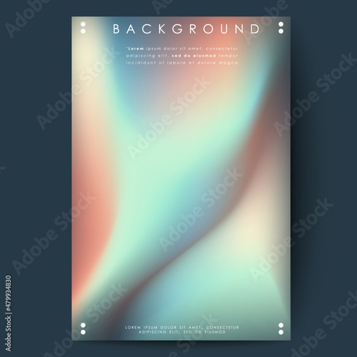Shades of holographic. Futuristic holographic poster with gradient mesh.