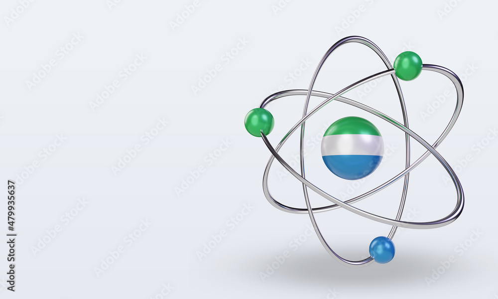 3d science day Sierra Leone flag rendering right view 3d science day Sierra Leone flag rendering right view