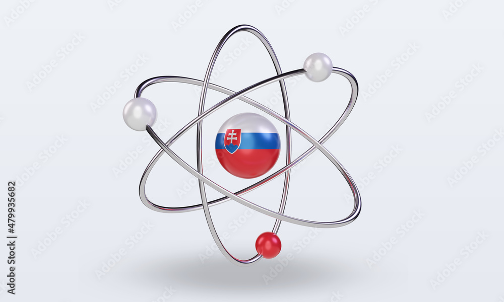3d science day Slovakia flag rendering front view 3d science day Slovakia flag rendering front view