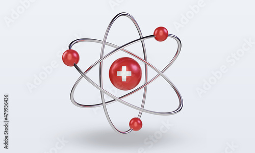 3d science day Switzerland flag rendering front view