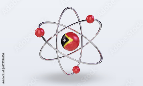 3d science day Timor Leste flag rendering front view