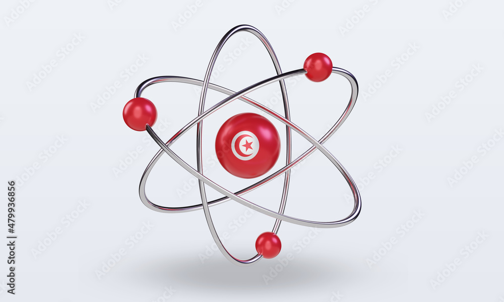3d science day Tunisia flag rendering front view 3d science day Tunisia flag rendering front view
