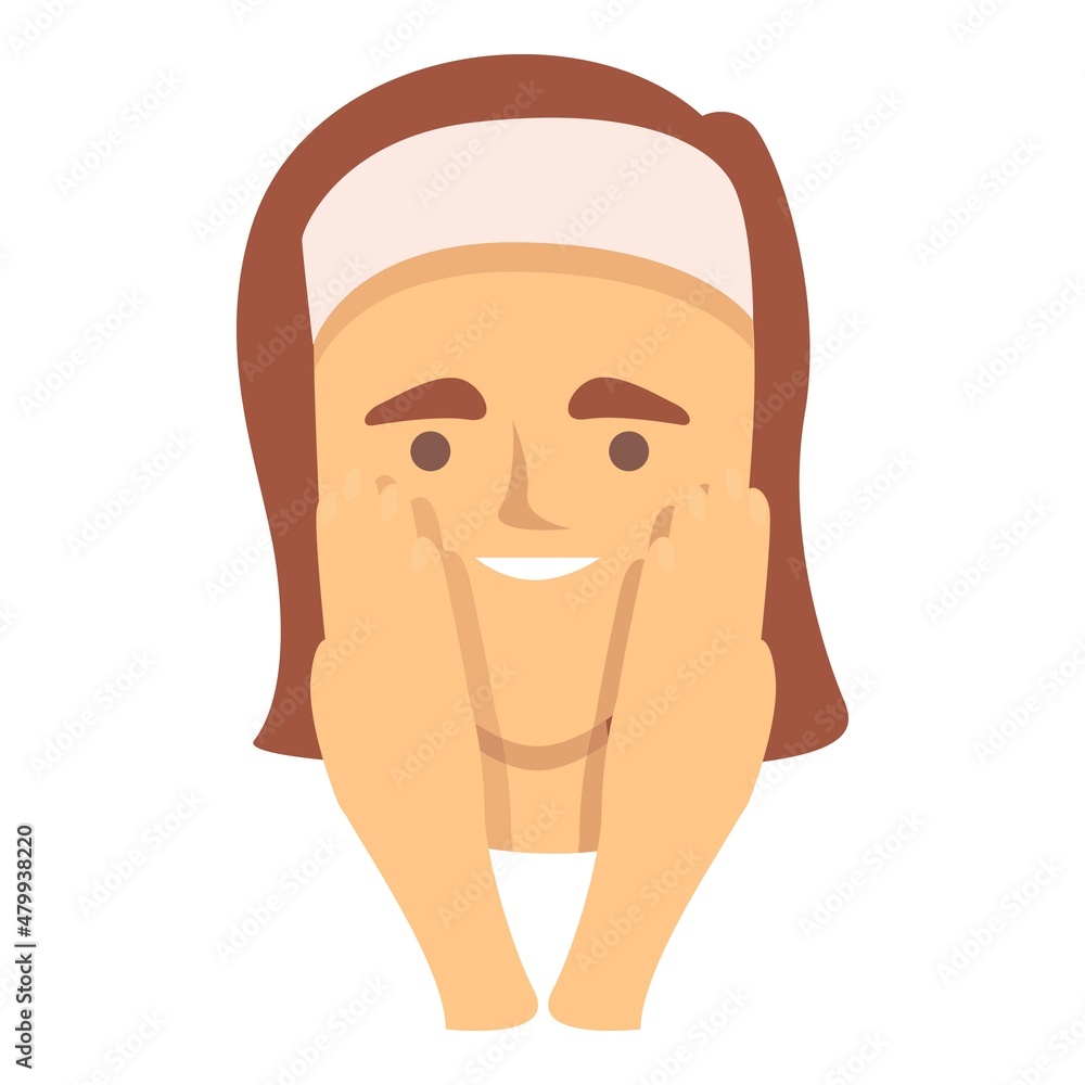 Modern face massage icon cartoon vector. Serum skin. Woman oil