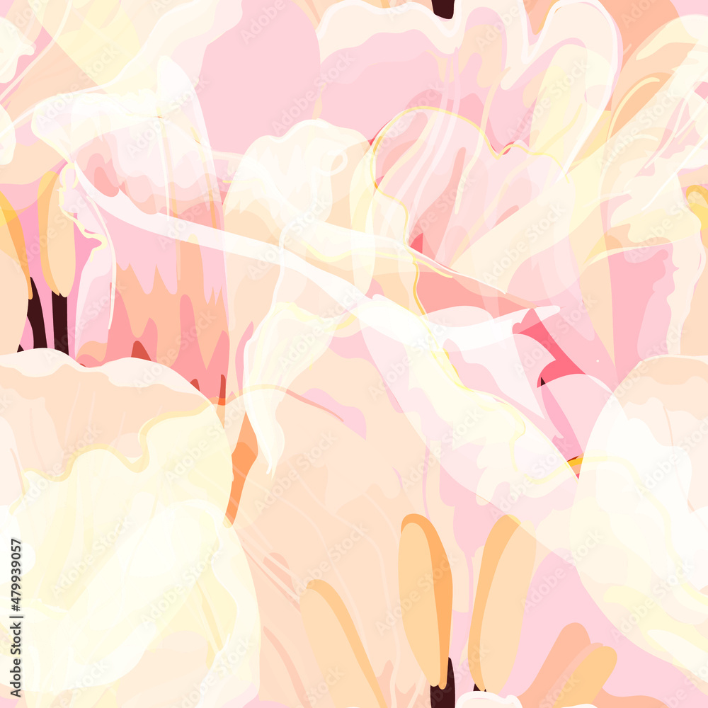 Floral abstraction seamless pattern. Floral abstraction seamless pattern.