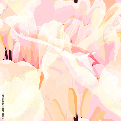 Floral abstraction seamless pattern.