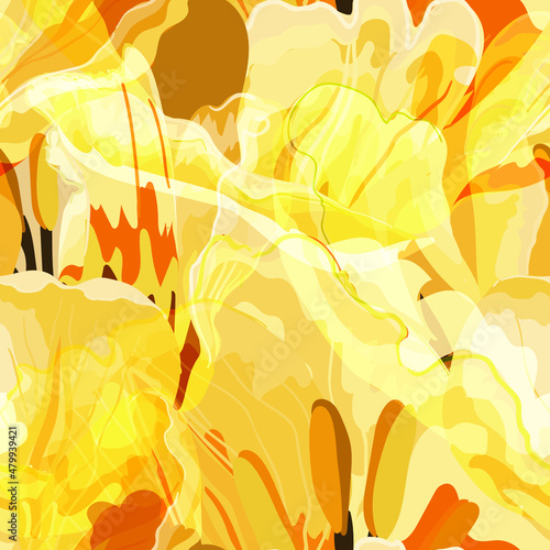 Floral abstraction seamless pattern.