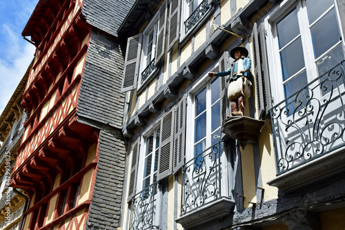 Quimper, France - may 16 2021 : picturesque city centre