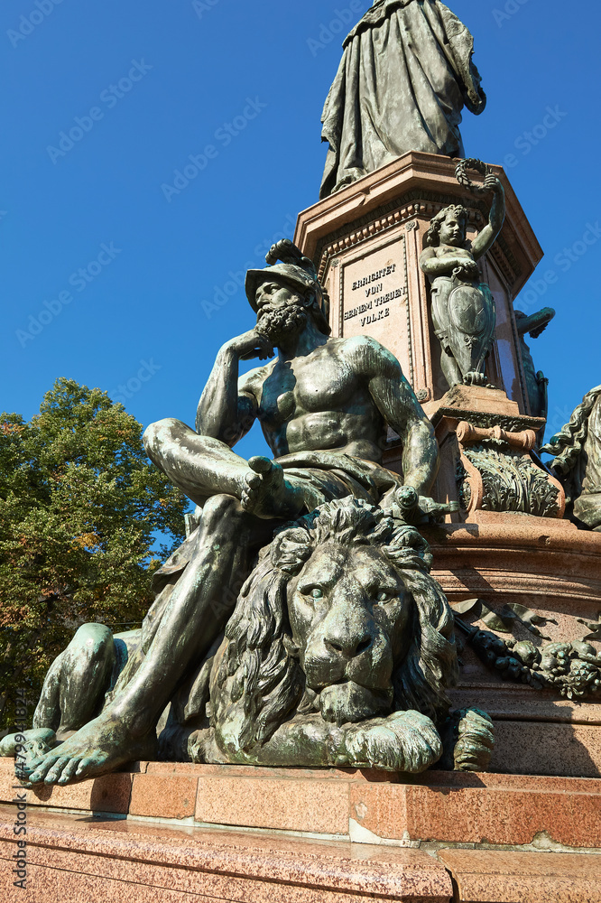 Bronze monument in honor of King Maximilian II in Munich