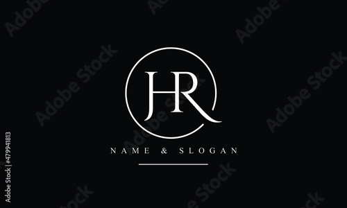 RH, HR, R, H abstract letters logo monogram