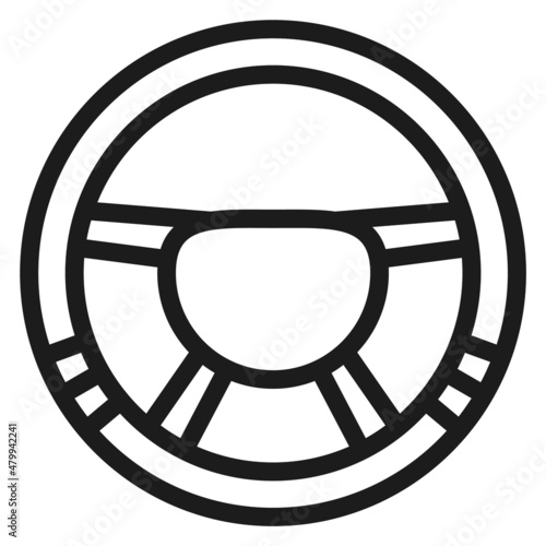 Foto Steering wheel icon. Car driving symbol. Auto logo