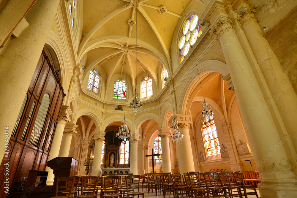 Triel sur Seine; France - june 24 2020 : the Saint Martin church