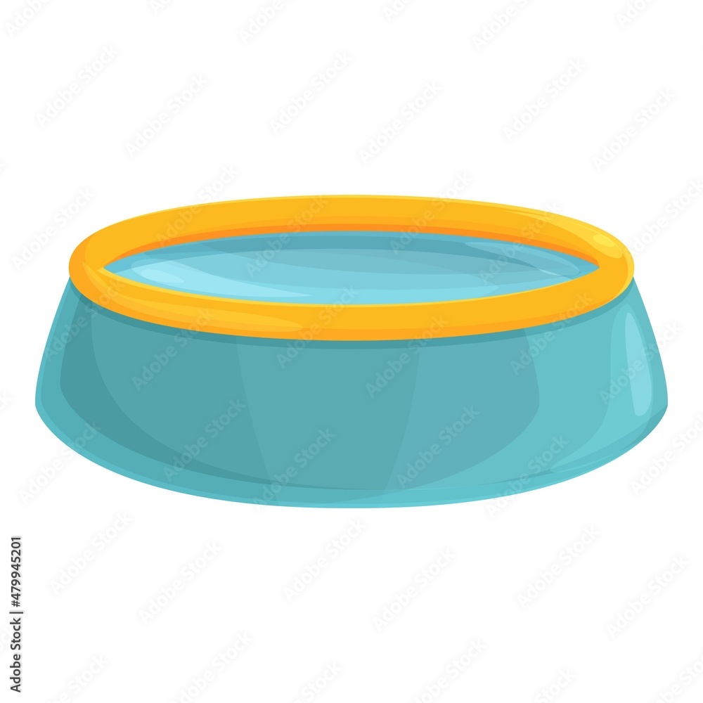 Home inflatable pool icon cartoon vector. Swim beach. Air bed Home inflatable pool icon cartoon vector. Swim beach. Air bed