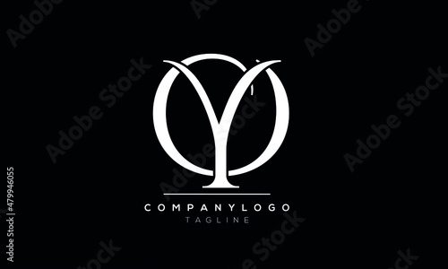 Abstract Letter Vector Logo Design Template OY YO O Y