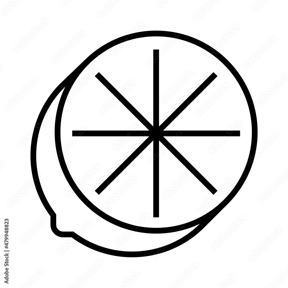 Icono simple de Snack de limón, naranja o fruta cítrica Icono simple de Snack de limón, naranja o fruta cítrica