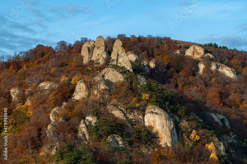 Beautiful rocks on the slope of Mount Demerdzhi