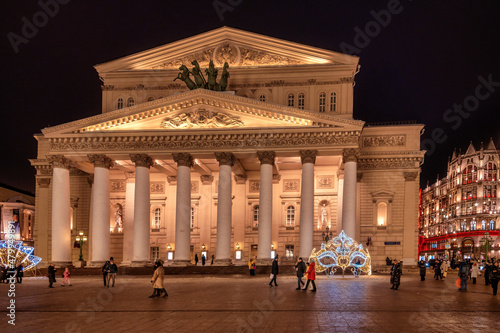 Bolshoi Theater in Moscow at night