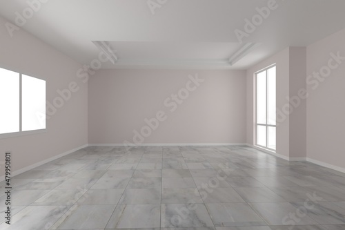Empty room design interior 3d render