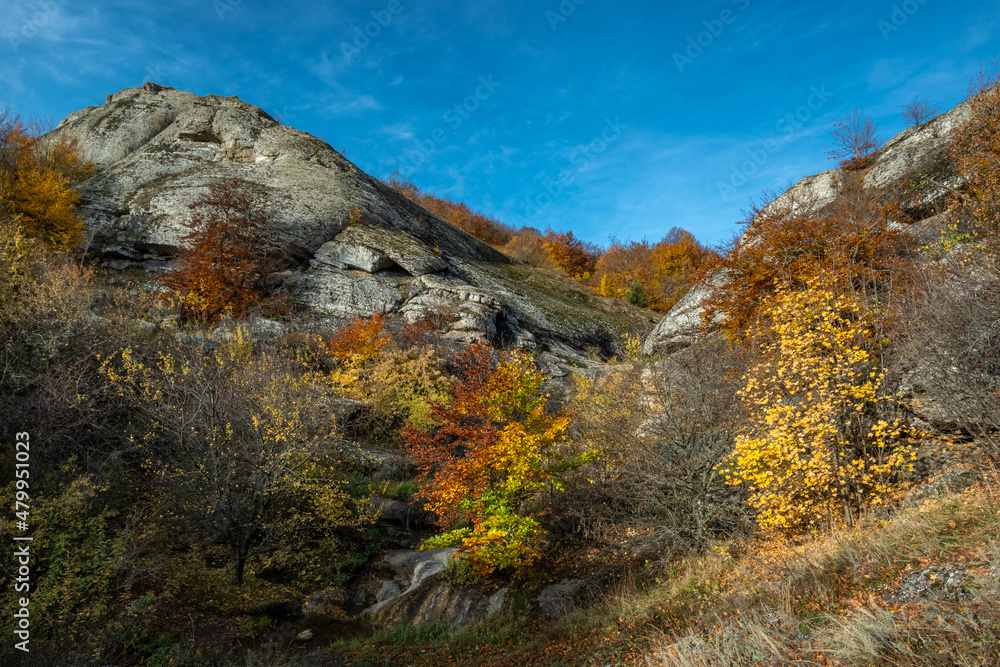 Autumn landscape in the Crimean Demerdzhi mountains Autumn landscape in the Crimean Demerdzhi mountains