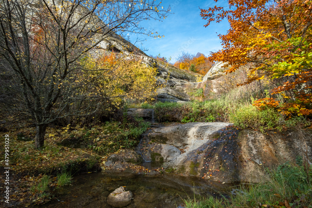Dry stream in Demerdzhi mountains Dry stream in Demerdzhi mountains