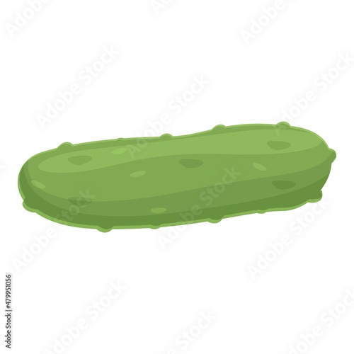 Cucumber icon cartoon vector. Green food. Gickle vegetable