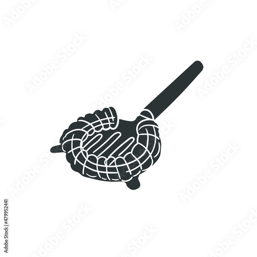 Strainer Barman Icon Silhouette Illustration. Mixer Bartender Utensil Vector Graphic Pictogram Symbol Clip Art. Doodle Sketch Black Sign.