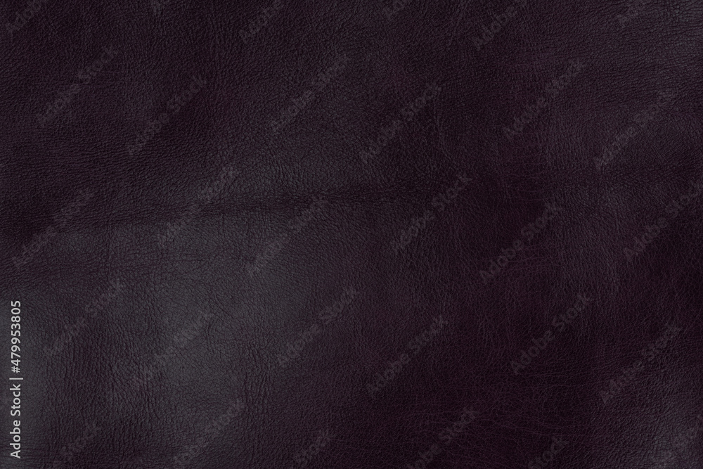 Wine color textured smooth leather surface background, small grain
