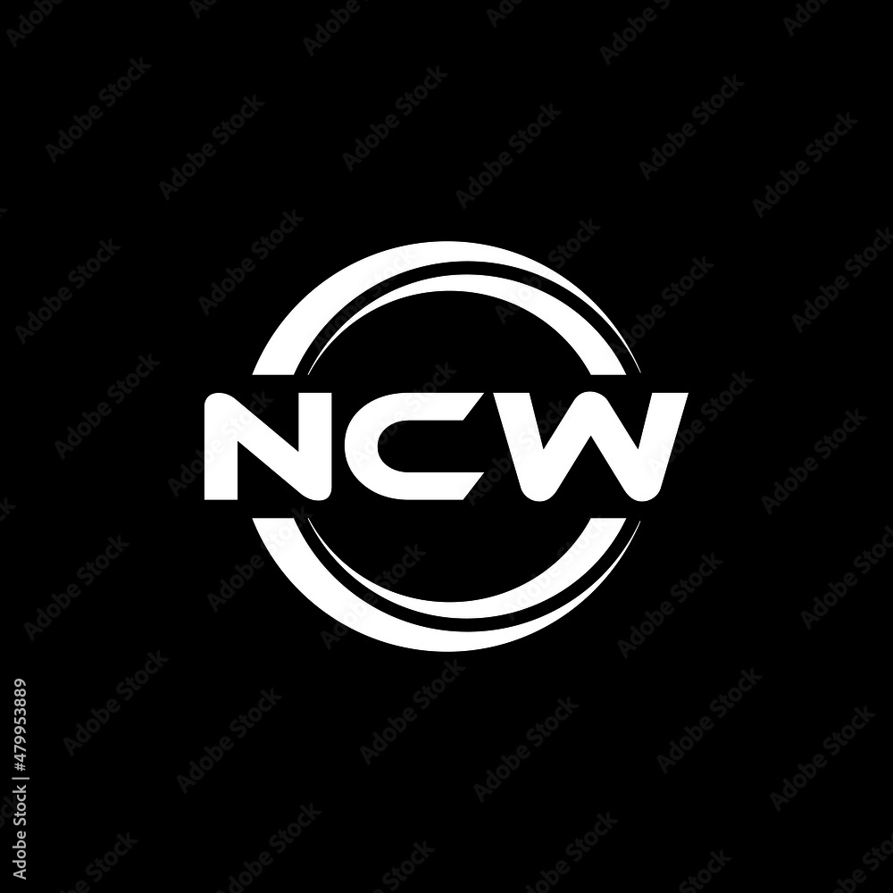 NCW letter logo design with black background in illustrator, vector logo modern alphabet font overlap style. calligraphy designs for logo, Poster, Invitation, etc. NCW letter logo design with black background in illustrator, vector logo modern alphabet font overlap style. calligraphy designs for logo, Poster, Invitation, etc.