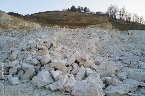 Tela Open pit mining of construction sand stone materials