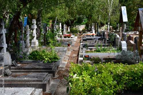 Sainte genevieve des Bois; France - august 23 2020 : russian cemetery