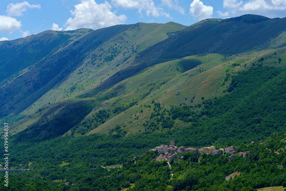 Landscape of Valle Peligna, Abruzzo, near Raiano and Anversa Landscape of Valle Peligna, Abruzzo, near Raiano and Anversa