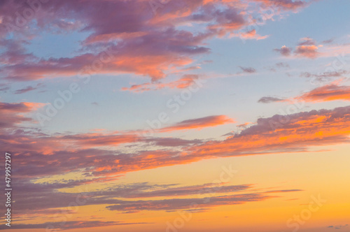 Himmel bei Sonnenuntergang mit Wolken © Jan