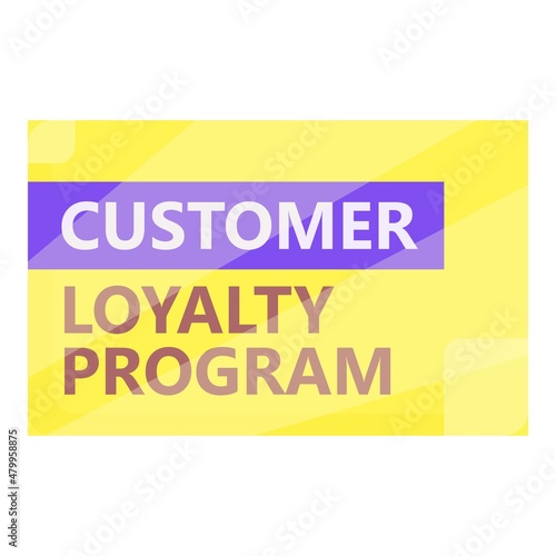 Marketing loyalty program icon cartoon vector. Gift card. Client reward