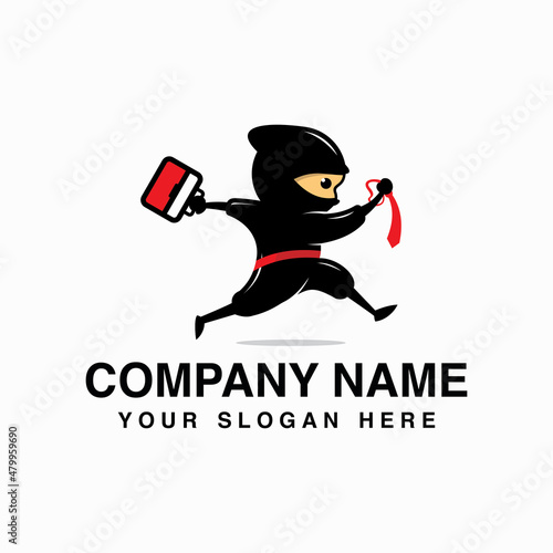 ninja logo design go to work