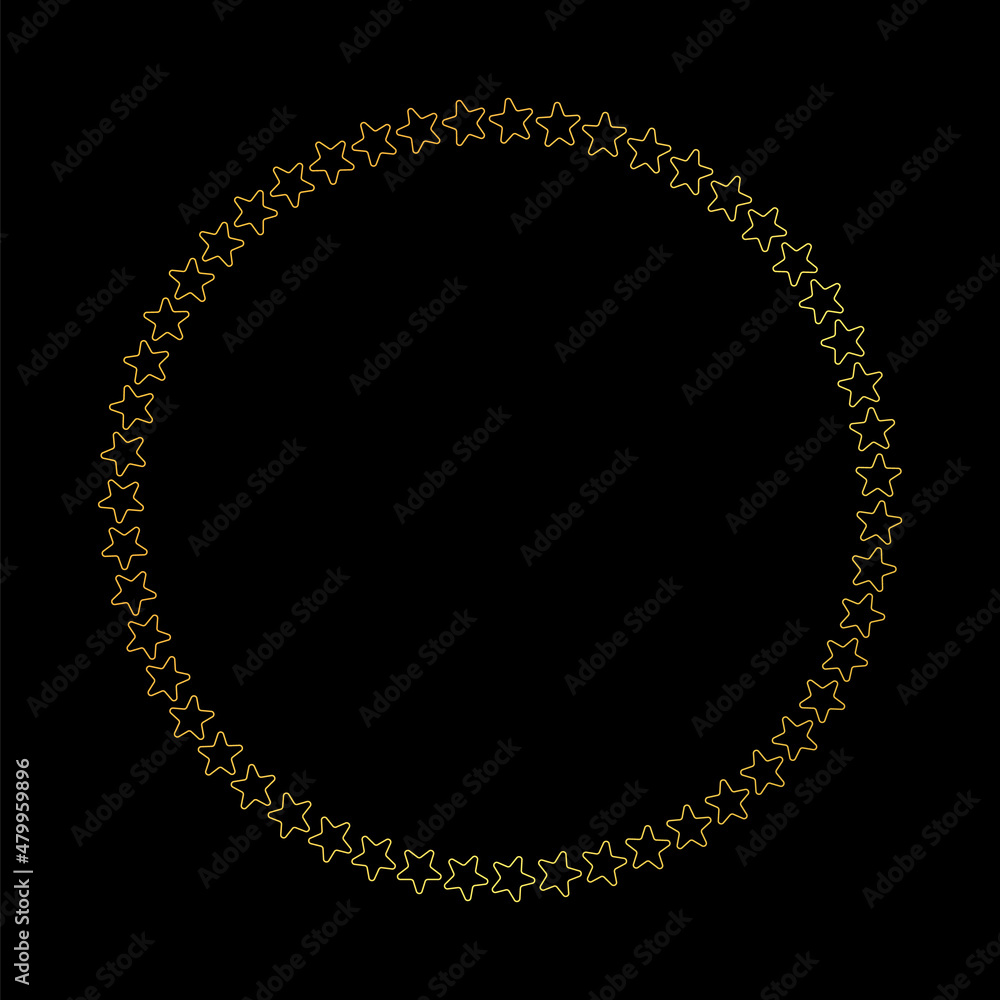 gold round vector frame - circle banner on dark background gold round vector frame - circle banner on dark background