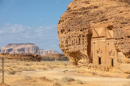 ancient civilation of Hegra in Saudi Arabia photo