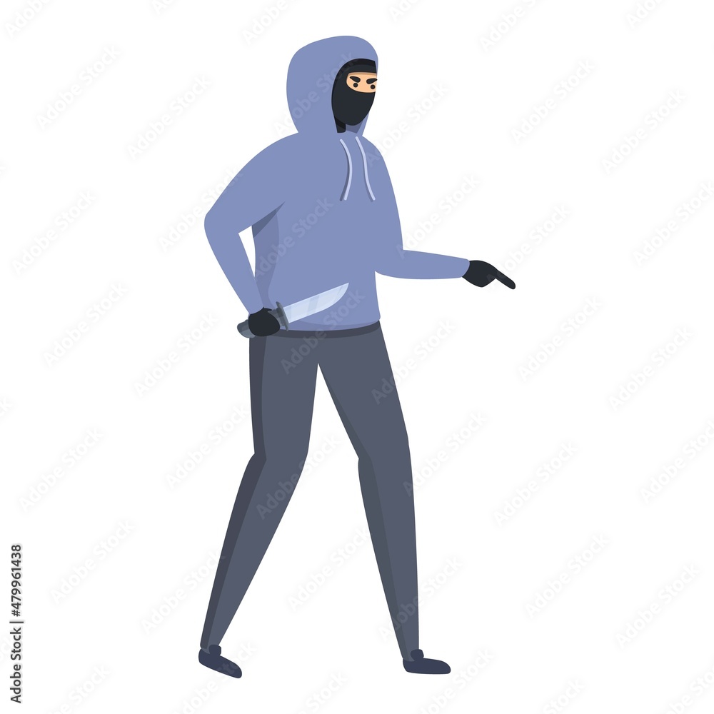 Street hooligan attack icon cartoon vector. Man defence. Self fight Street hooligan attack icon cartoon vector. Man defence. Self fight