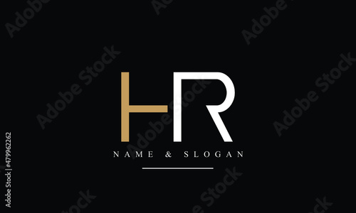 RH, HR, R, H abstract letters logo monogram