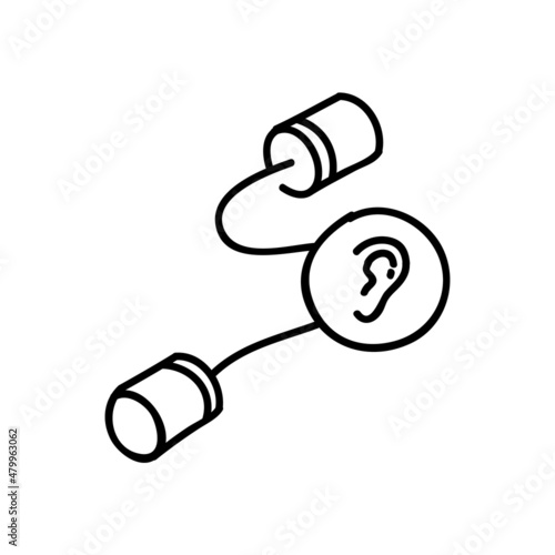 Communication intercepting icon. Hand drawn vector illustration.